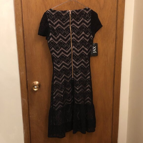 NWT JAX dress - Size 4 - black lace details with attached nude lining - Picture 2 of 8